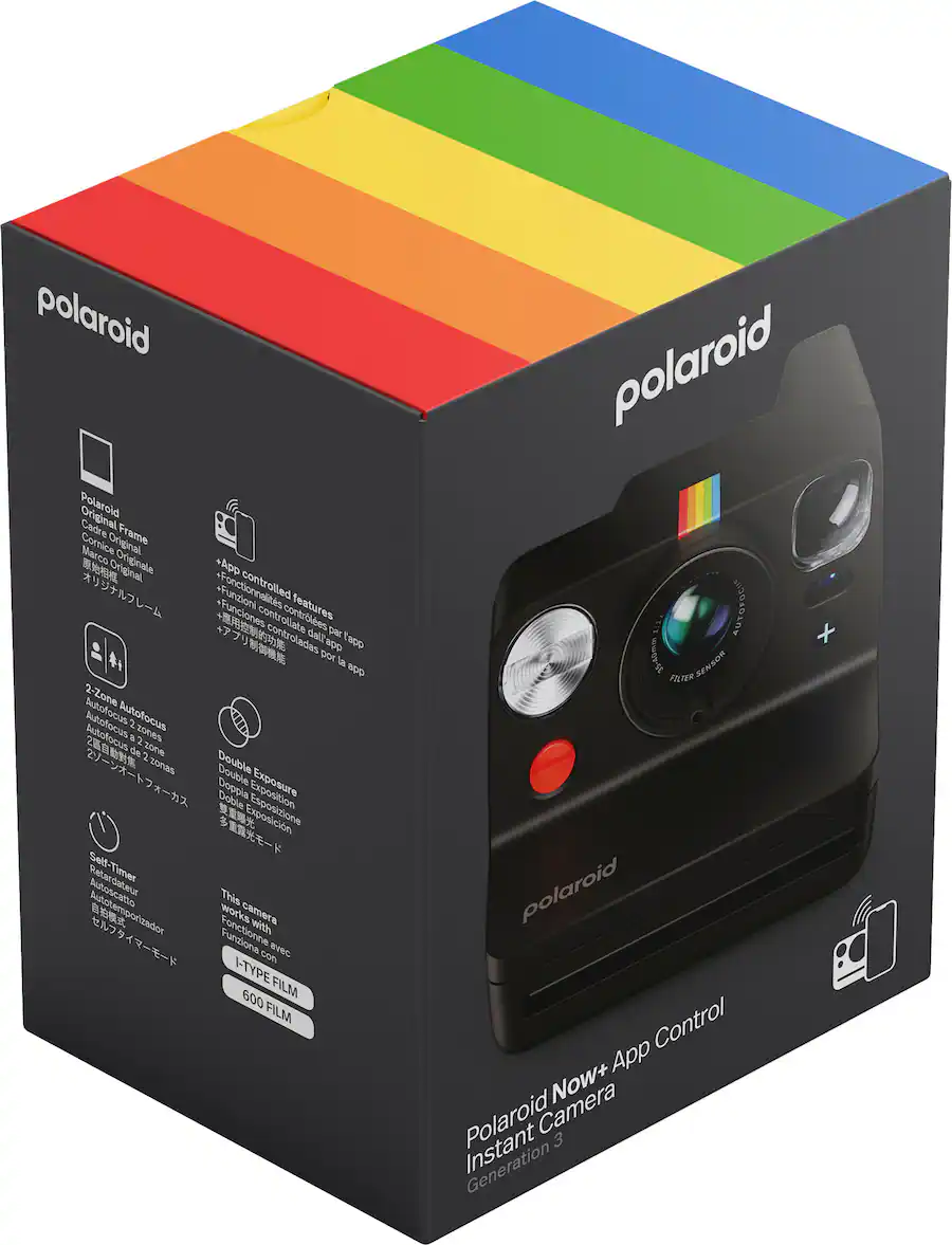 Polaroid Now+ Instant Camera Generation Black 9160 Best Buy