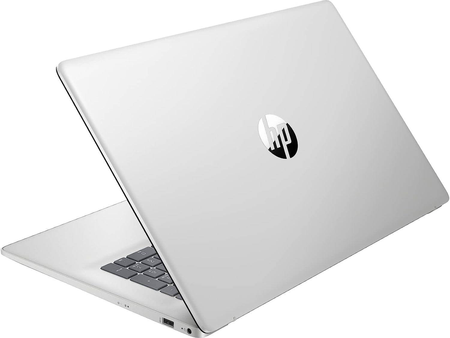 Alt View 3. HP - 17z -cp300 Laptop 17.3 HD+ Display (Ryzen 5 7530U, 8GB, 256GB SSD, AMD Radeon, Backlit KB, Win 11 Home) - Natural Silver.
