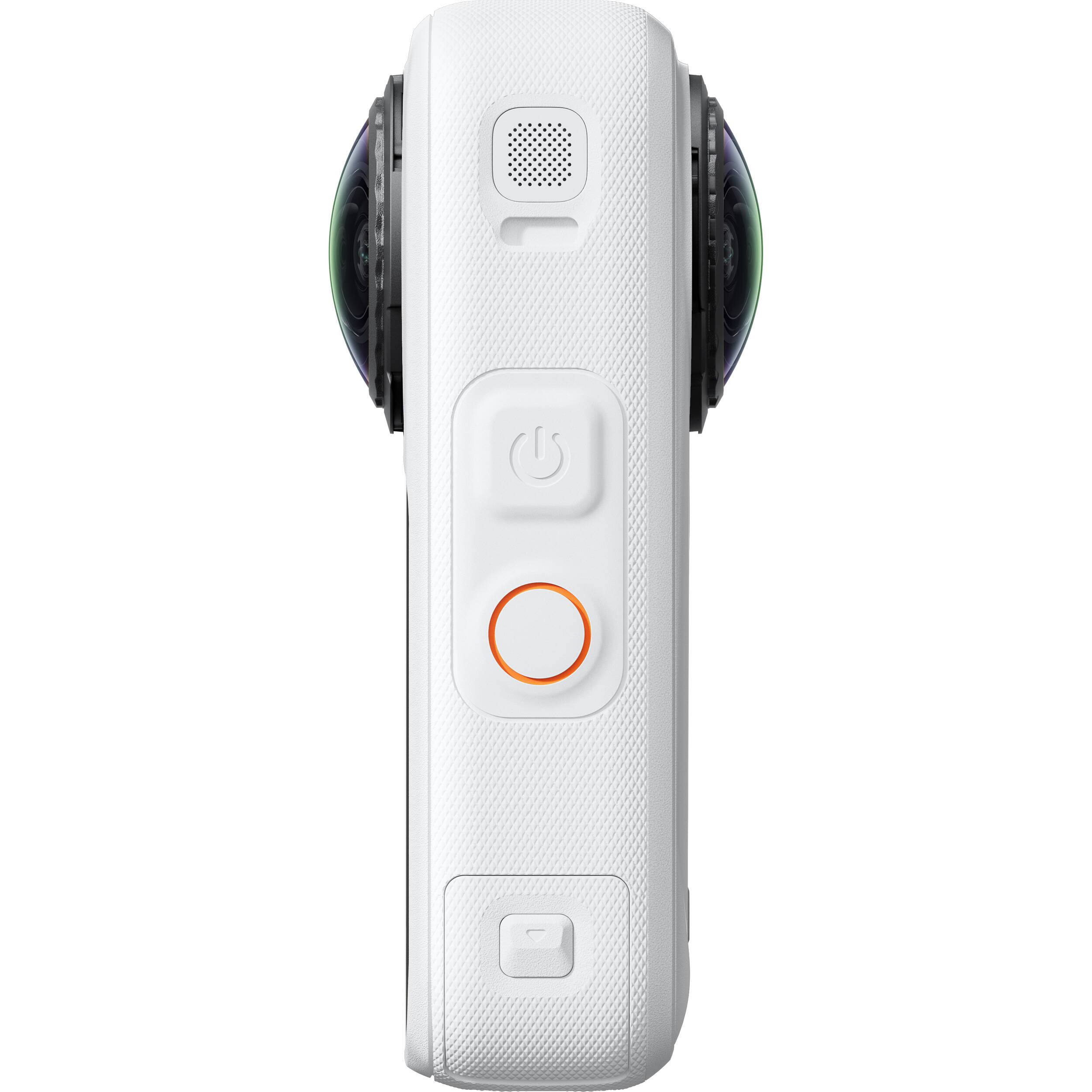 Back. Insta360 - Insta360 X6 8K 360° Action Camera, 66ft Waterproof Standard Bundle (White) - White.