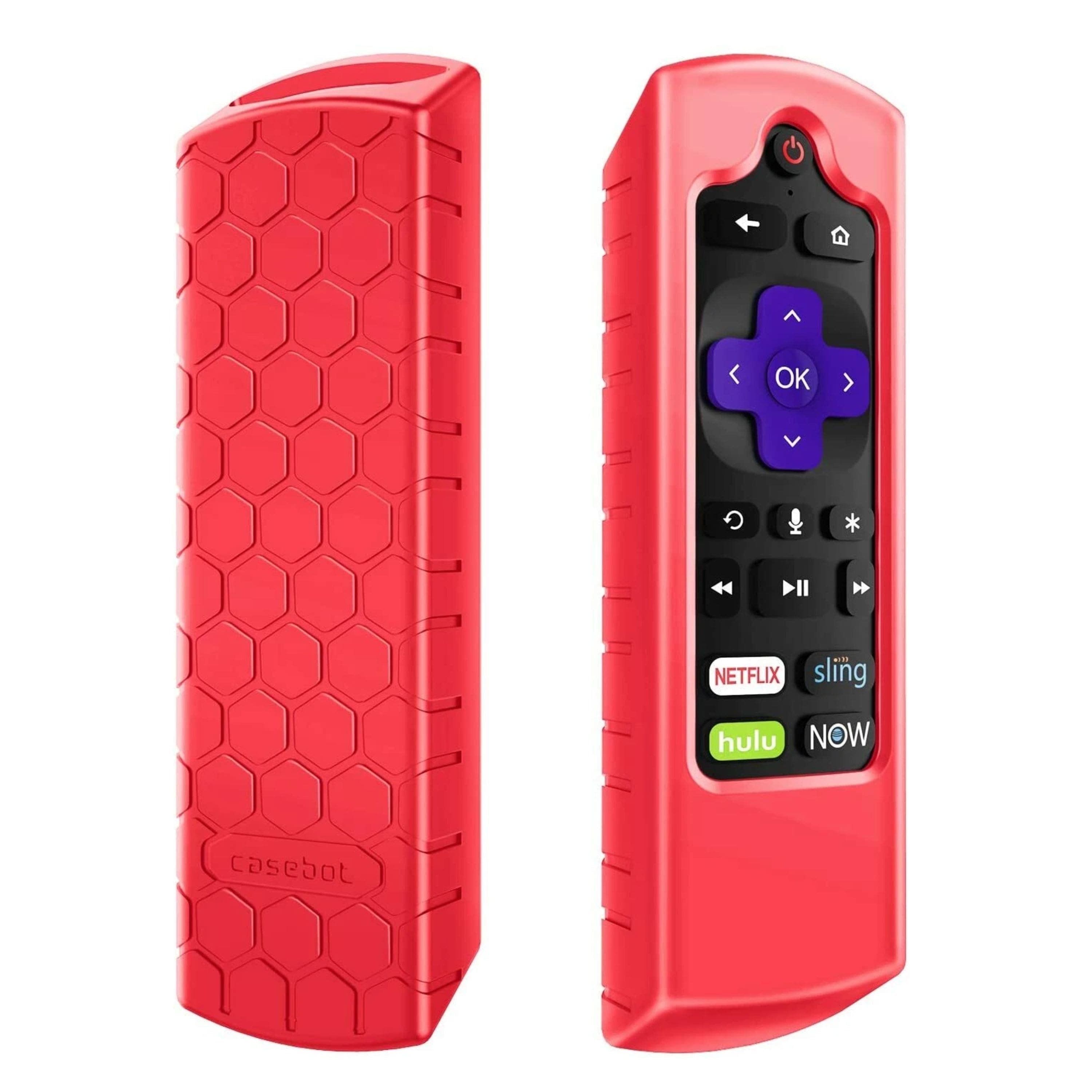 Kitcheniva - Shockproof Silicone Remote Case For Roku Voice Remote (RCAL7R) Red - Red