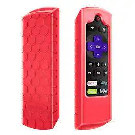 Kitcheniva - Shockproof Silicone Remote Case For Roku Voice Remote (RCAL7R) Red - Red