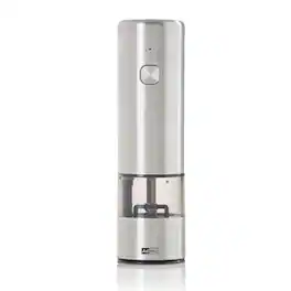 Ad Hoc - AdHoc Electric Salt & Pepper Grinder – One-Touch, Quiet SilentDrive, Battery Powered, CeraCut Ceramic Mill - Regular - Stainless Steel