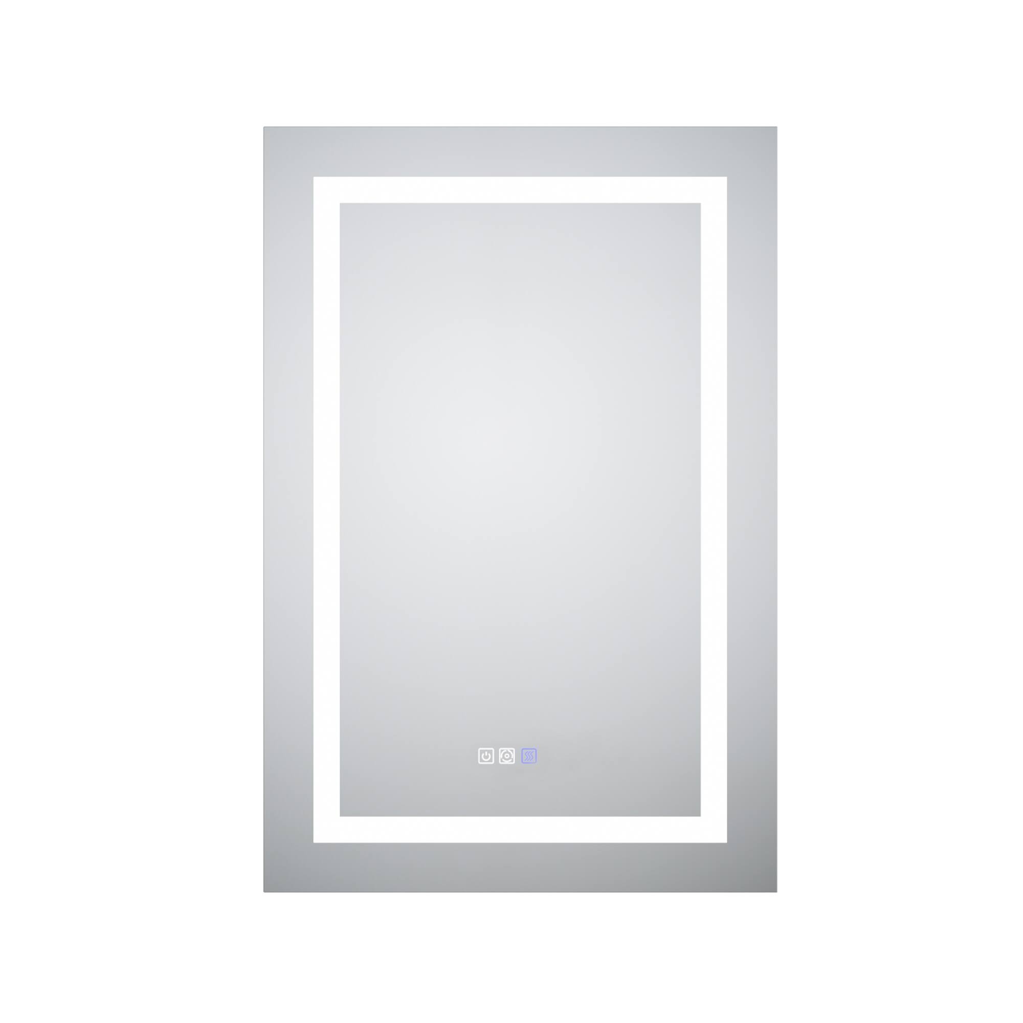 Back. TinyHomie - Smart LED Medicine Cabinet with GFCI Outlet and Blum Hinges 24x36in Stepless Dimming and Anti-Fog Integrated Design - Silver.