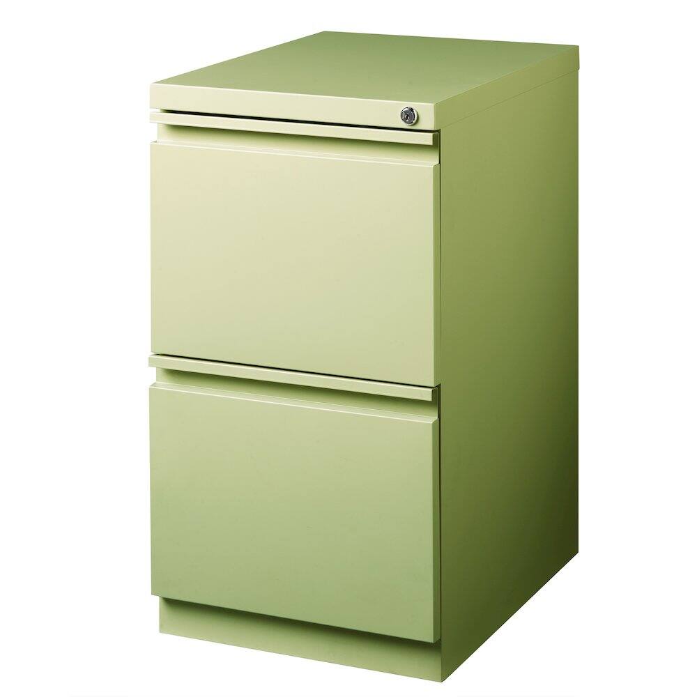 Alt View 3. Hirsh - Hirsh 20" Deep Mobile Pedestal File Cabinet 2 Drawer File-File, Putty - Clear.
