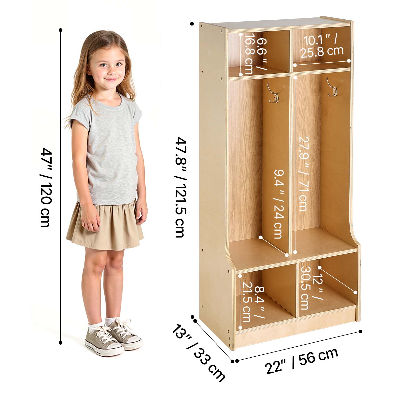 - 16.8 cm / 6.6"
- 10.1" / 25.8 cm
- 47" / 120 cm
- 47.8" / 121.5 cm
- 9.4" / 24 cm
- 27.9" / 71 cm
- 13" / 33 cm
- 30.5 cm
- 21.5 cm / 8.4"
- 22" / 56 cm
- 47.8" / 121.5 cm
- 13" / 33 cm