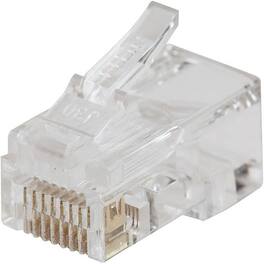 ACJPR - RJ45 Cat6 Pass-Through Connectors 50-Pack, Gold-Plated