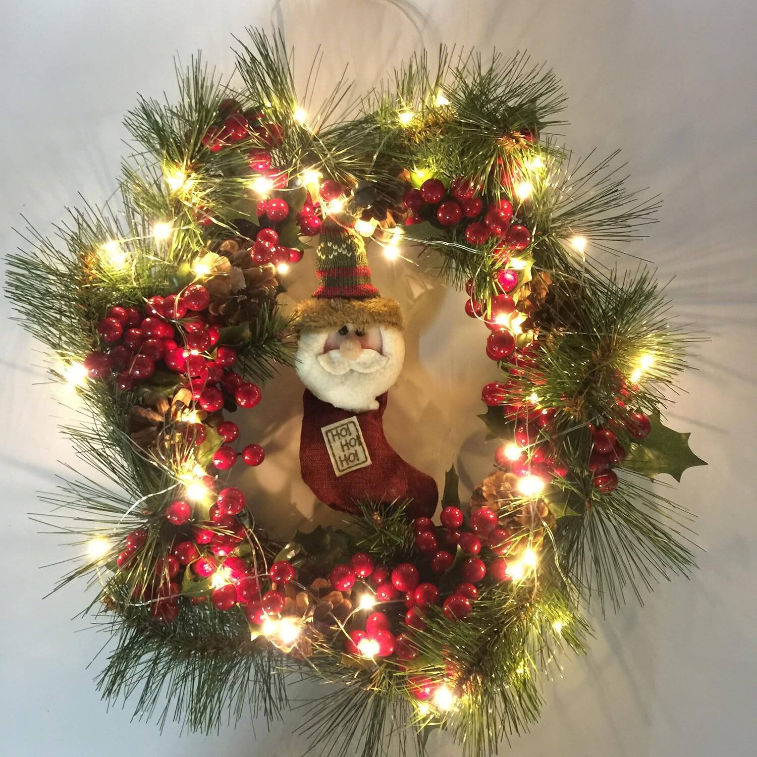 Angle. THIRSTY TURTLE - 2pk Battery Mini LED Fairy Lights, 50 LEDs, 18ft Silver Wire, Warm White.