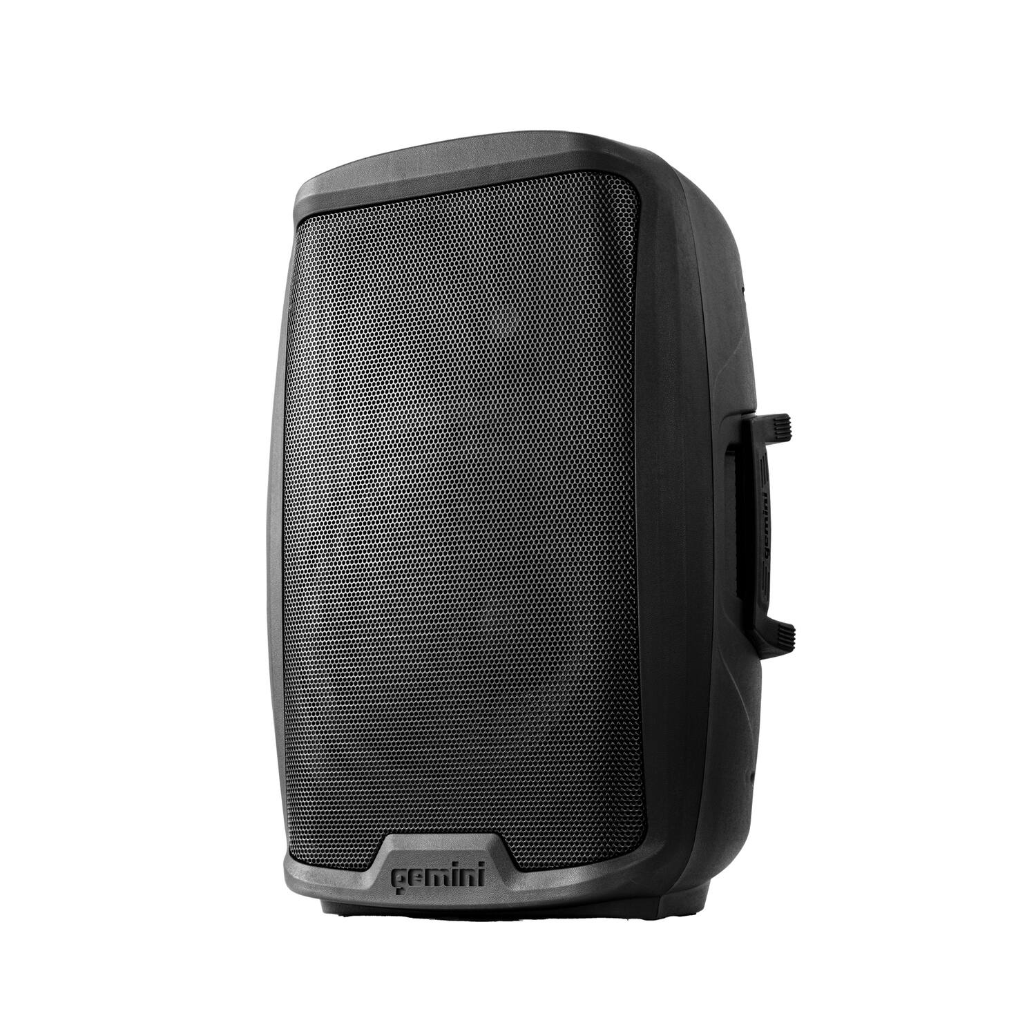 Left. Gemini - Gemini As-2115bt-pk As Series Bluetooth Portable Pa Speaker Kit With Stand And Wired Microphone, Black, As-2115bt-pk - Black.