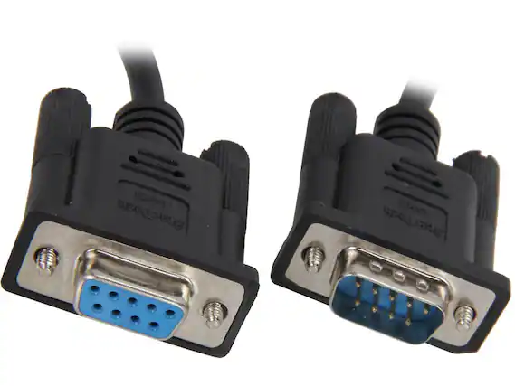Front. StarTech.com - StarTech SCNM9FM2MBK 2m Black DB9 RS232 Serial Null Modem Cable F/M.