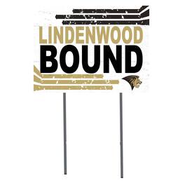 Jardine - Lindenwood Lions 18" x 24" Bound Yard Sign - White