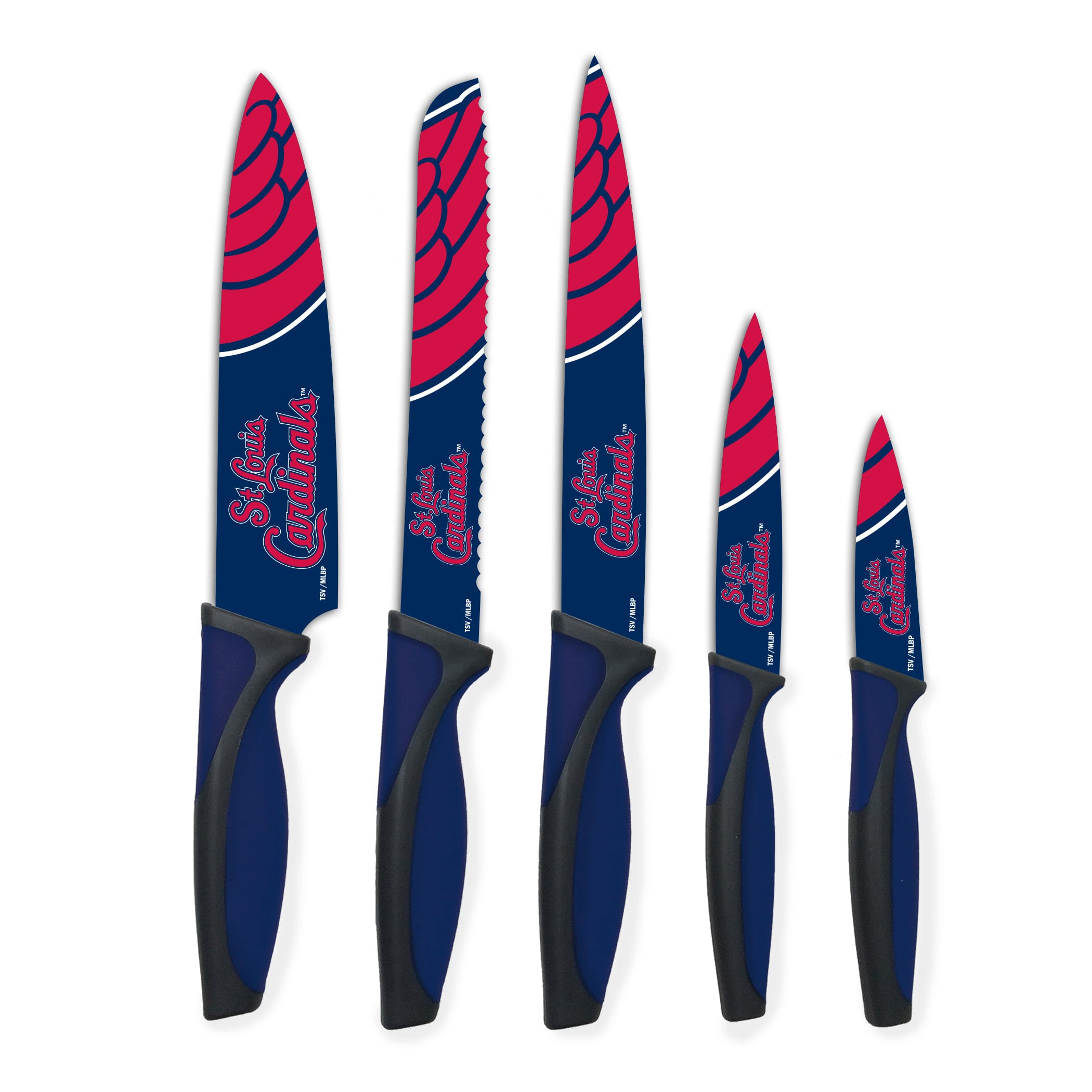Woodrow - 5-Piece Stainless Steel Cutlery Knife Set - Multicolor