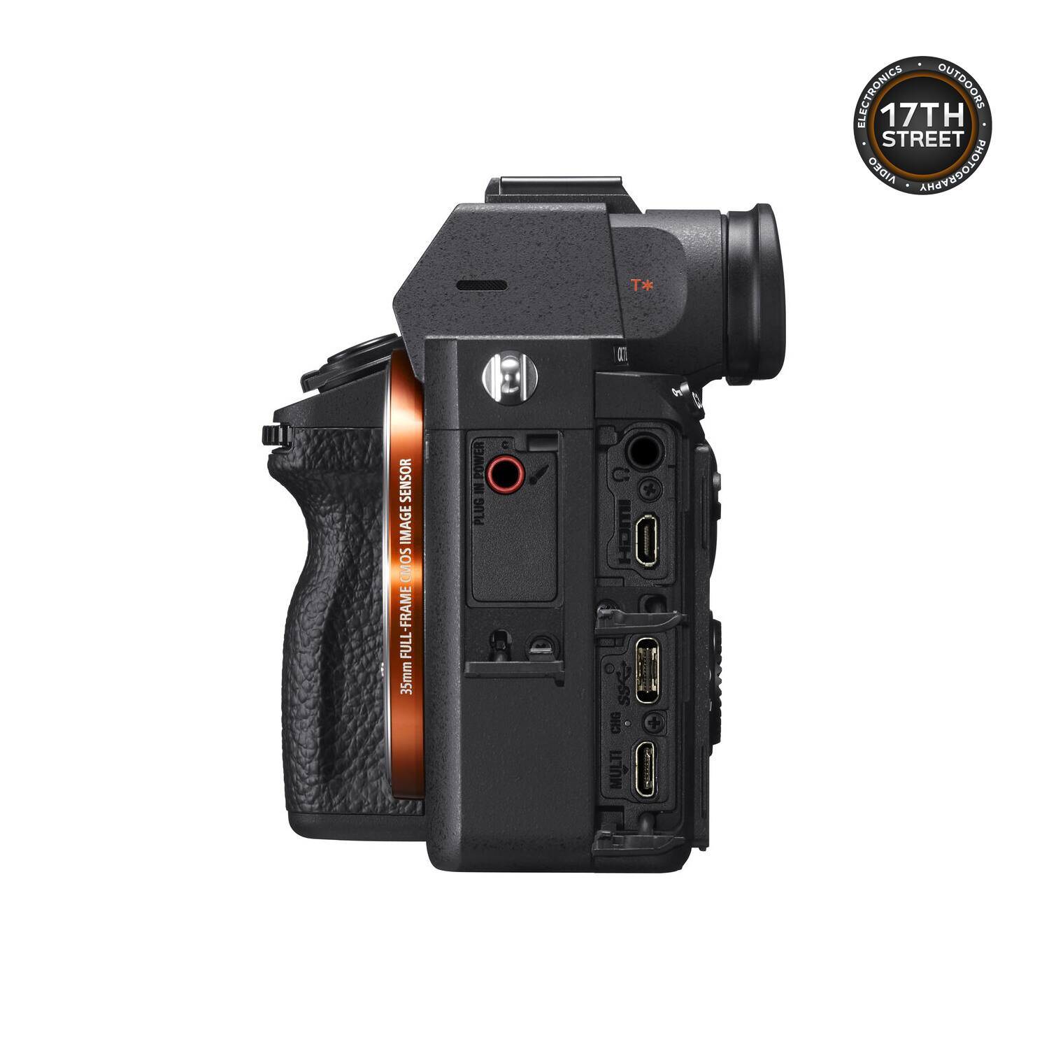 ELECTRONICS OUTDOORS 17TH STREET  
AIDEO d PHOTOGRAPHY  
T* SENSOR  
CMOS FULL-FRAME 35mm  
POWER PLUG = SSO  
MULTI