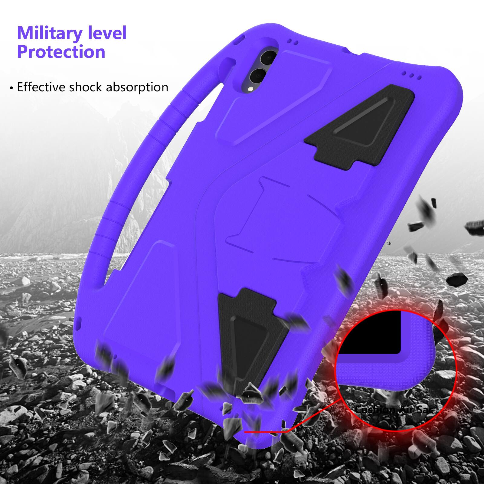 Military level Protection  
Effective shock absorption