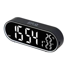 Dazzed Corner - Digital Alarm Clock Large LED Display,USB Ports - Black