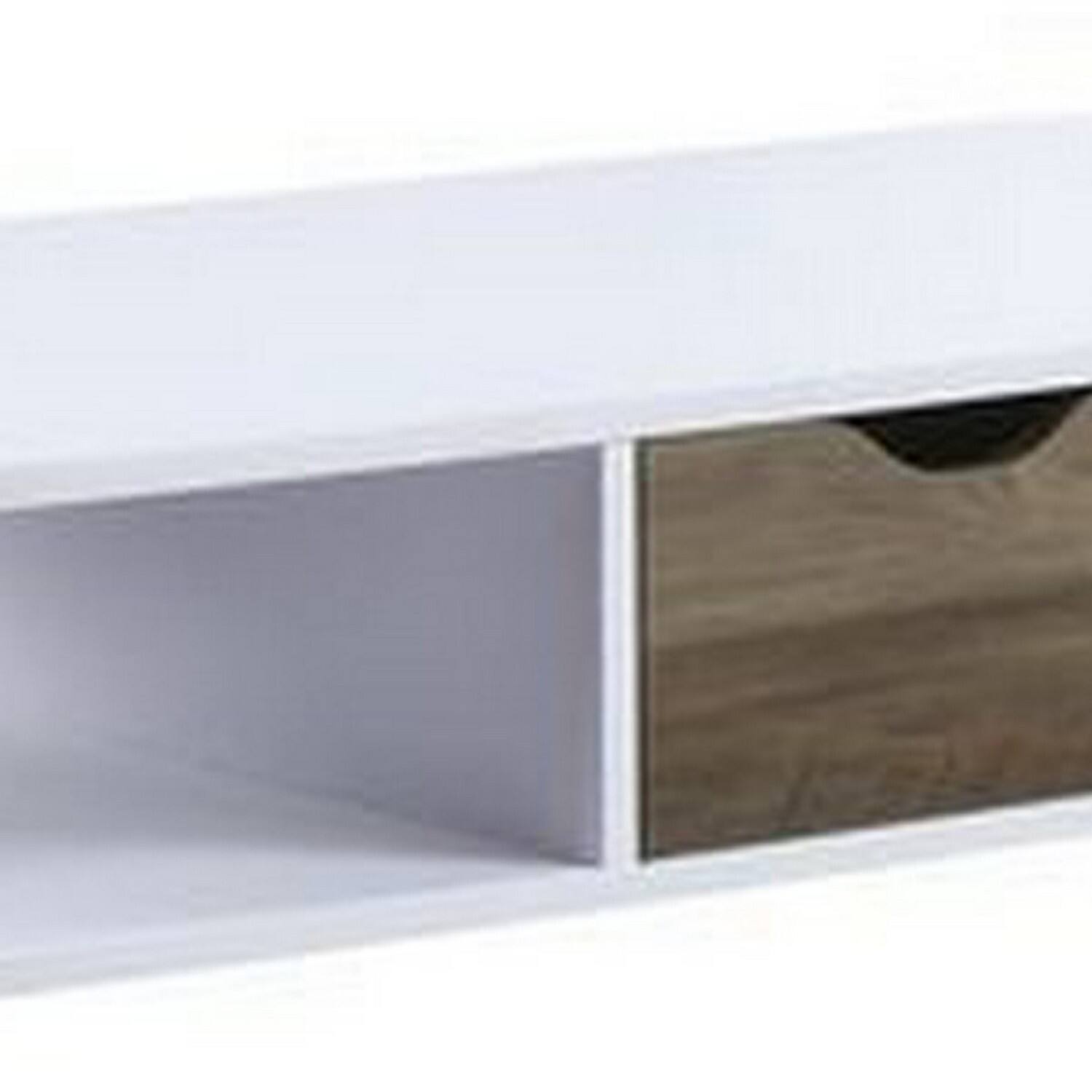 Alt View 2. Manhattan Lane - Coffee Table with Melamine Paper Veneer Top and 1 Drawer - White.