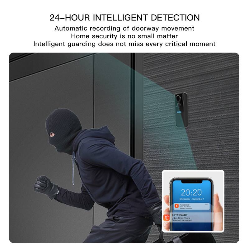24-HOUR INTELLIGENT DETECTION  
Automatic recording of doorway movement  
Home security is no small matter  
Intelligent guarding does not miss every critical moment  

20:20  
TUYASMART  
Door Fare