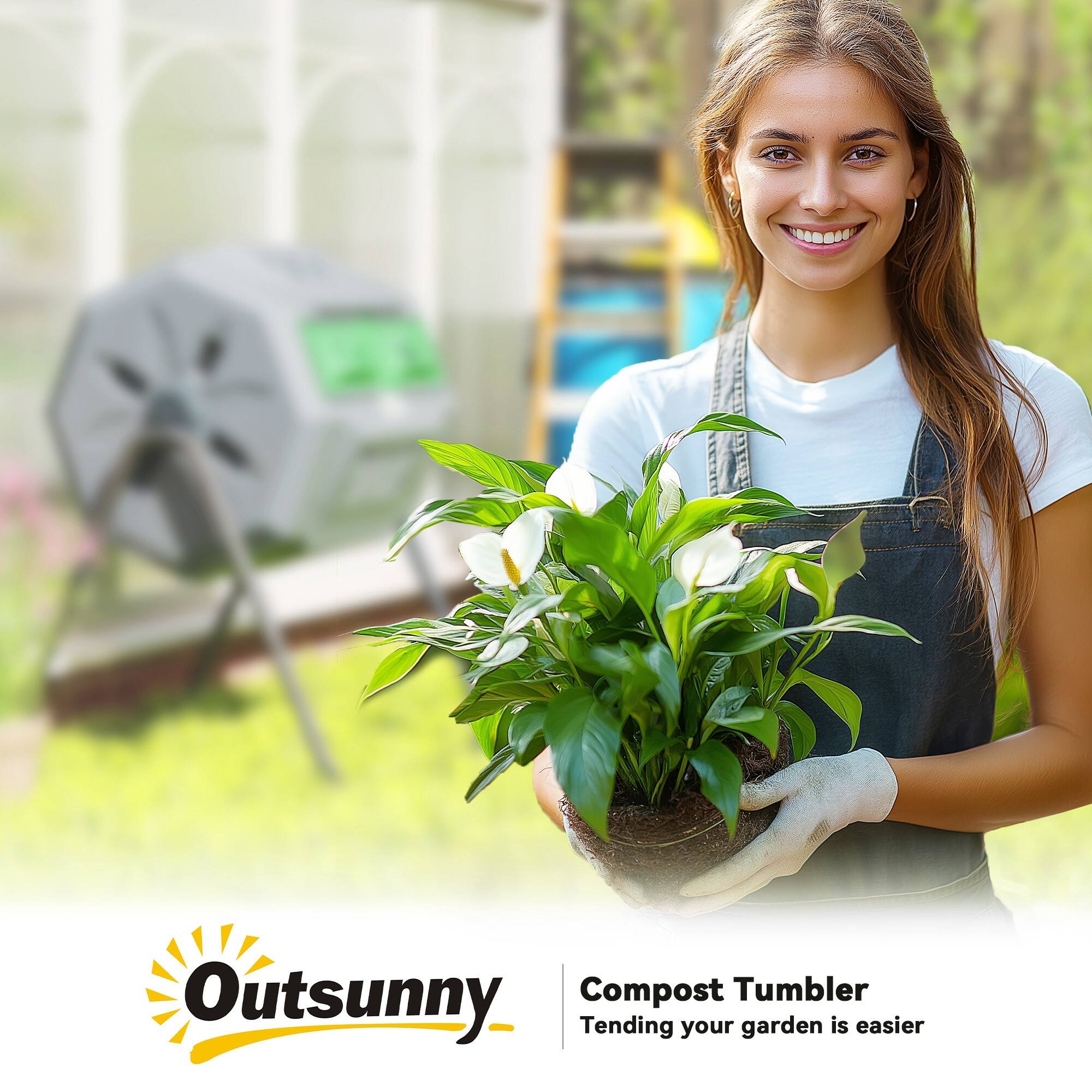 Compost Tumbler  
Tending your garden is easier  

Outsunny
