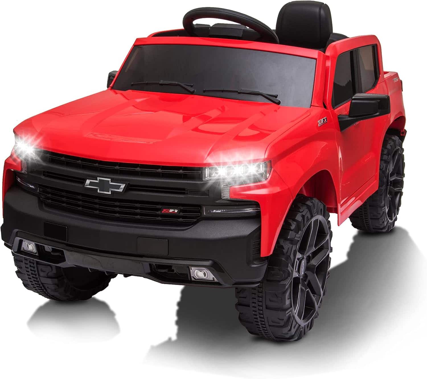 Electrodes Masters - 12V Ride on Car, Battery Powered Licensed Chevrolet Silverado GMC Kids Ride On Truck, Toddler Electric Vehicles Toys w/ - Red