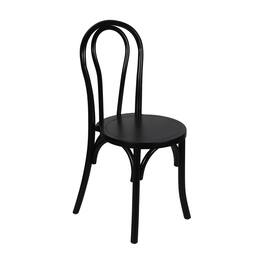 Flash Furniture - Betsy Commercial Grade Thonet Style Solid Wood Stackable Dining Chair - Black