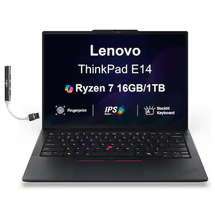 Lenovo ThinkPad E14 Ryzen 7 16GB/1TB Fingerprint IPS Super OLEAn A Backlit Keyboard