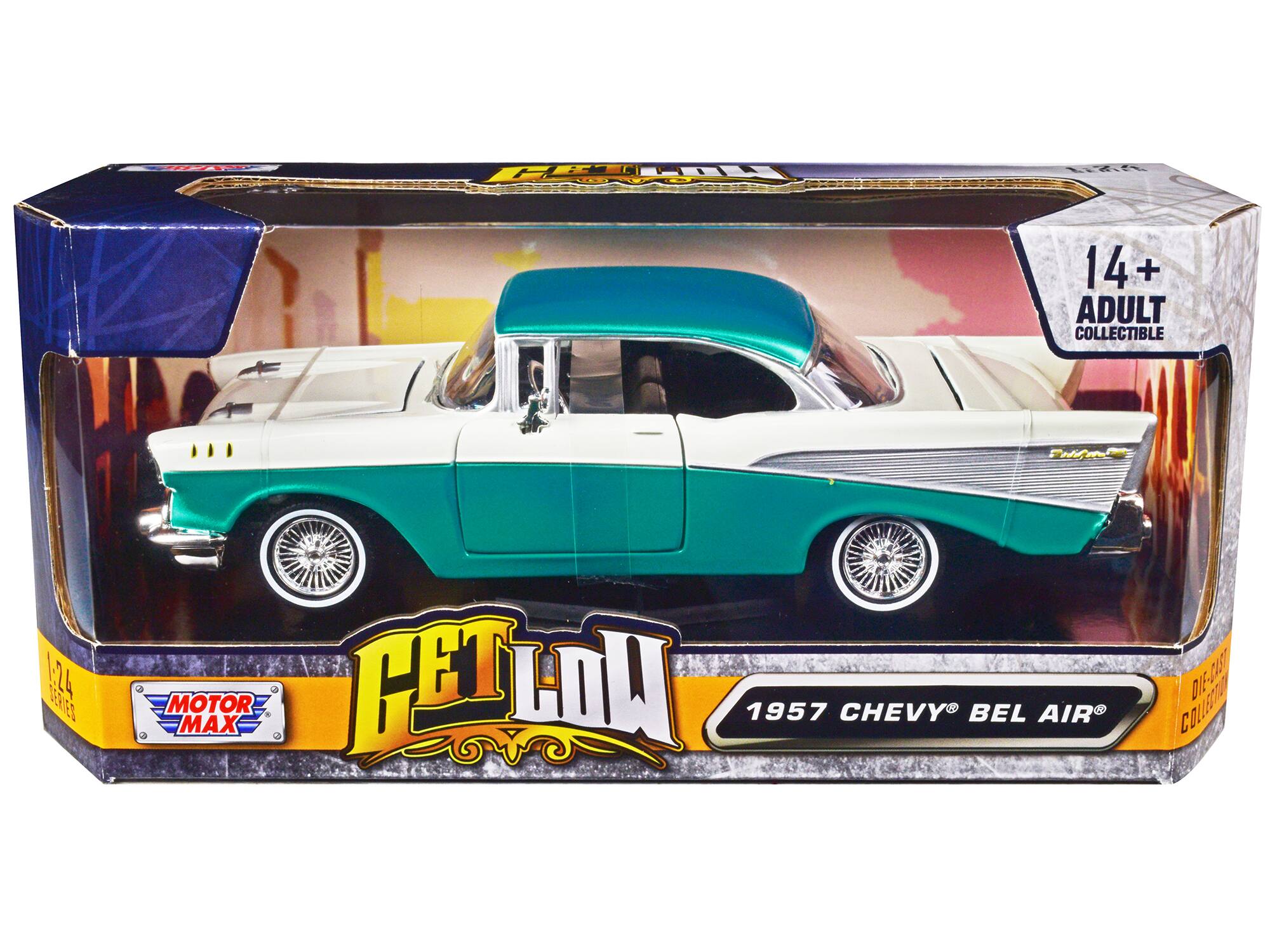 HEL L 14+ ADULT COLLECTIBLE  
1.-24 SERIES  
MOTOR MAX  
CET LOU  
1957 CHEVY BEL AIR  
DIE COLLECTO