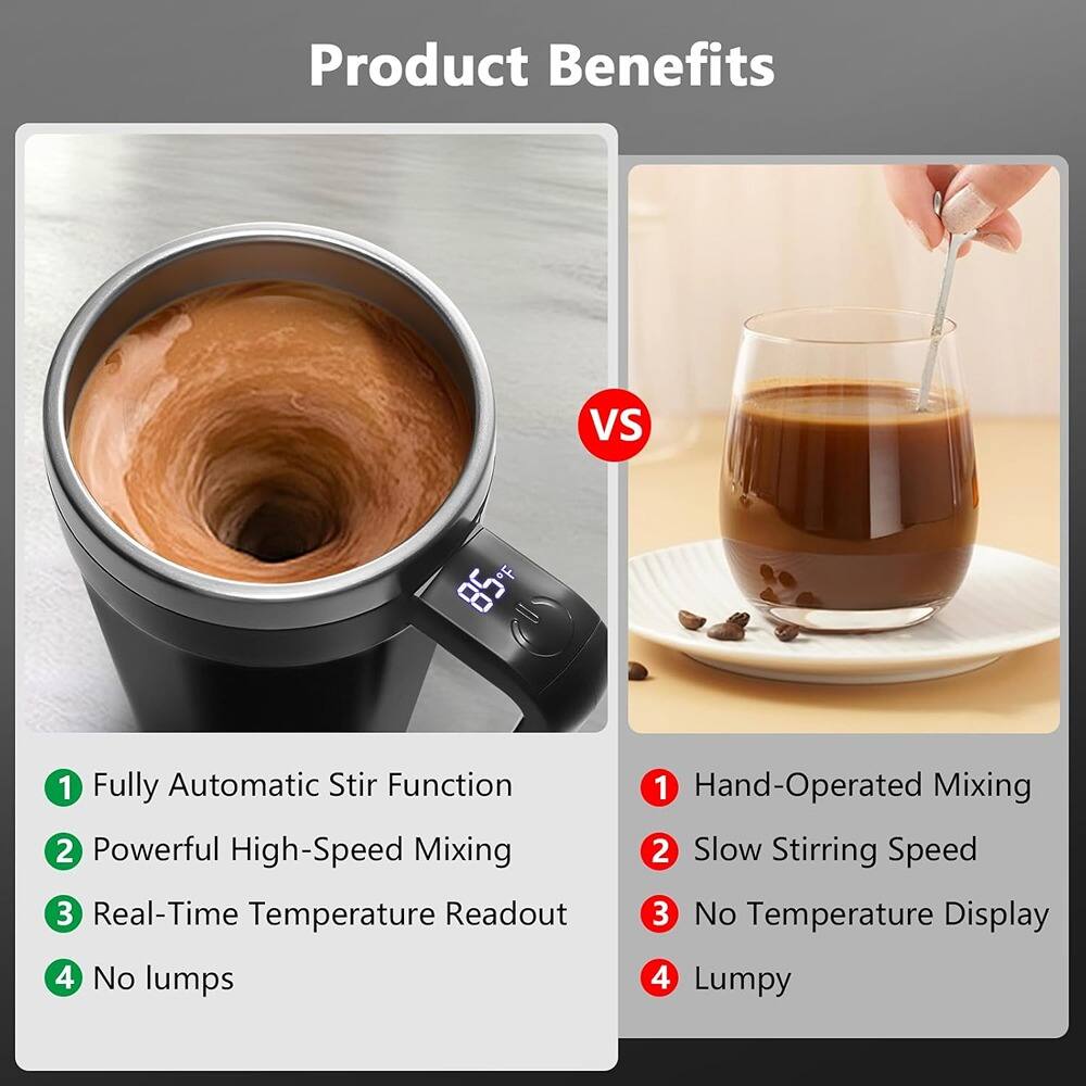 Product Benefits

1. Fully Automatic Stir Function
2. Powerful High-Speed Mixing
3. Real-Time Temperature Readout
4. No lumps

VS

1. Hand-Operated Mixing
2. Slow Stirring Speed
3. No Temperature Display
4. Lumpy