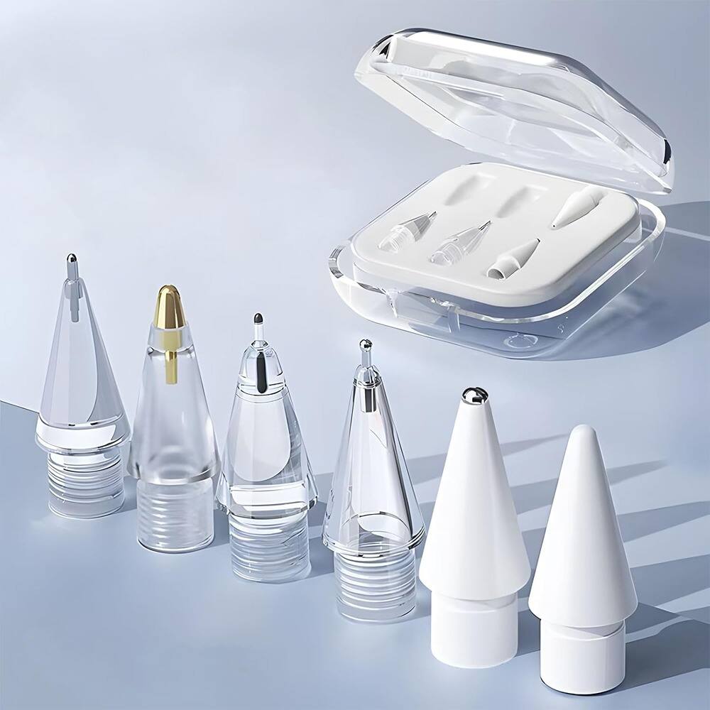 RTMB - Upgraded Apple Pencil Tips with Case No Wear Out Fine Point - White