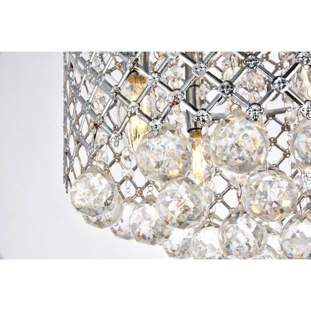 Alt View 1. Living District - Tully Collection Flushmount D13.5 H9.4 Lt:4 Chrome Finish - Chrome.