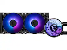 Front. MSI - MSI MAG Coreliquid A12 240 - 240mm AIO ARGB CPU Cooler - LGA 1700/1851, AM5/AM4, Black - Black.