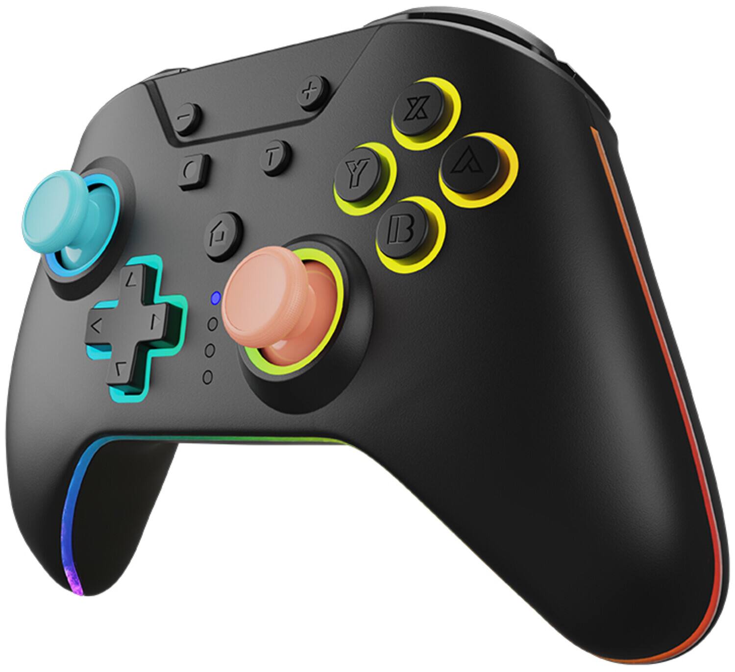 Front. Hyperkin - Switch 2 Accessory: Hyperkin NuRival Wireless Hall Effect Stick Game Controller (Blue Orange) - - Multicolor.