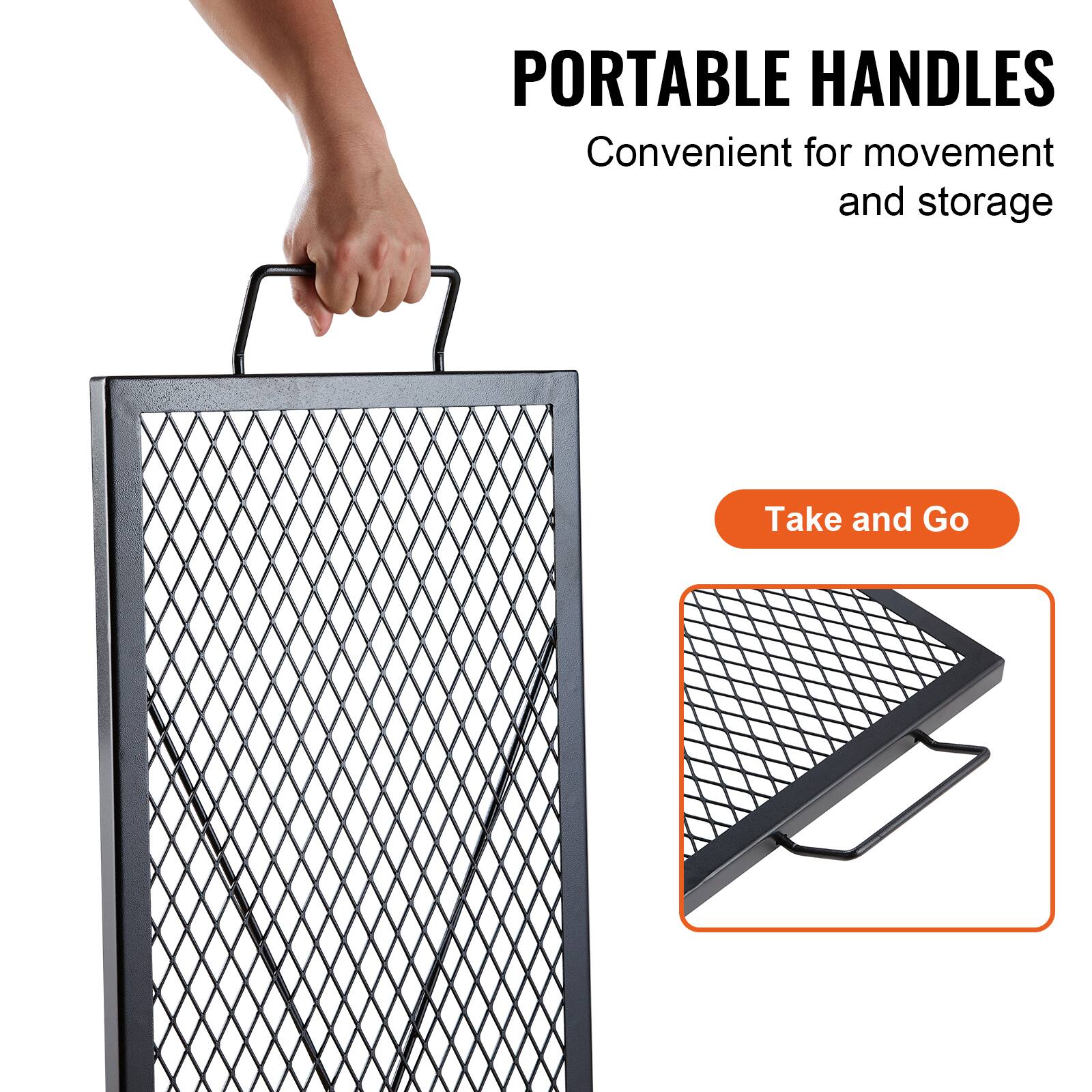 PORTABLE HANDLES
Convenient for movement and storage
Take and Go