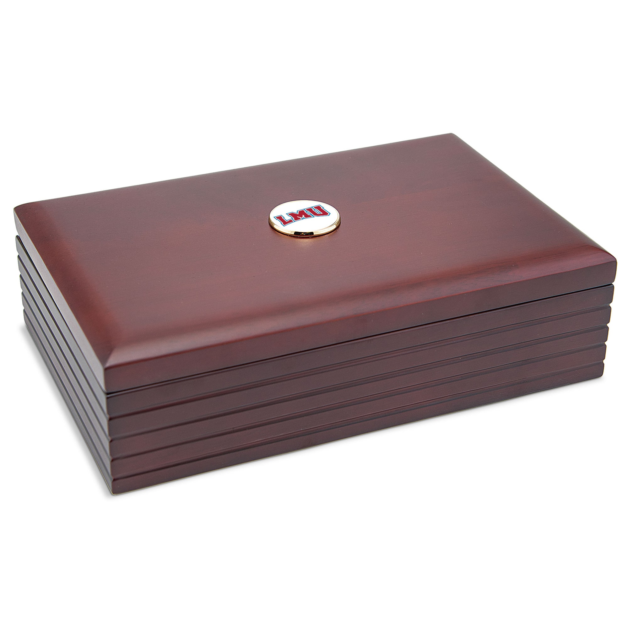 Jardine - Loyola Marymount Lions Team Logo 9'' x 6'' Team Rosewood Desk Box - Brown