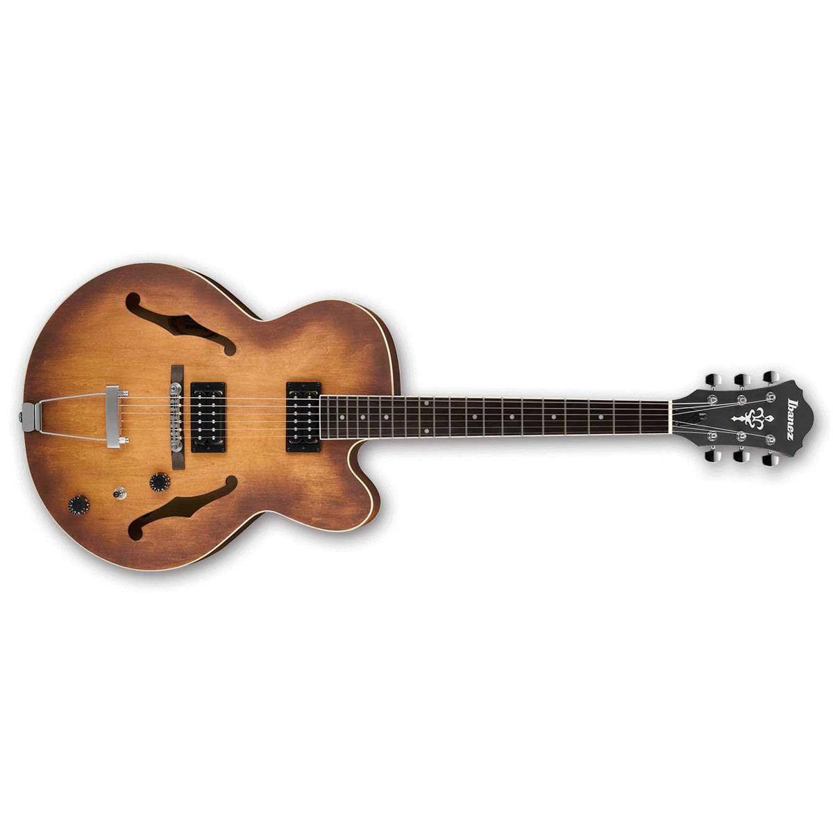 Alt View 1. Ibanez - Ibanez Artcore AF55 Hollow-Body Electric Guitar, Tobacco Flat.