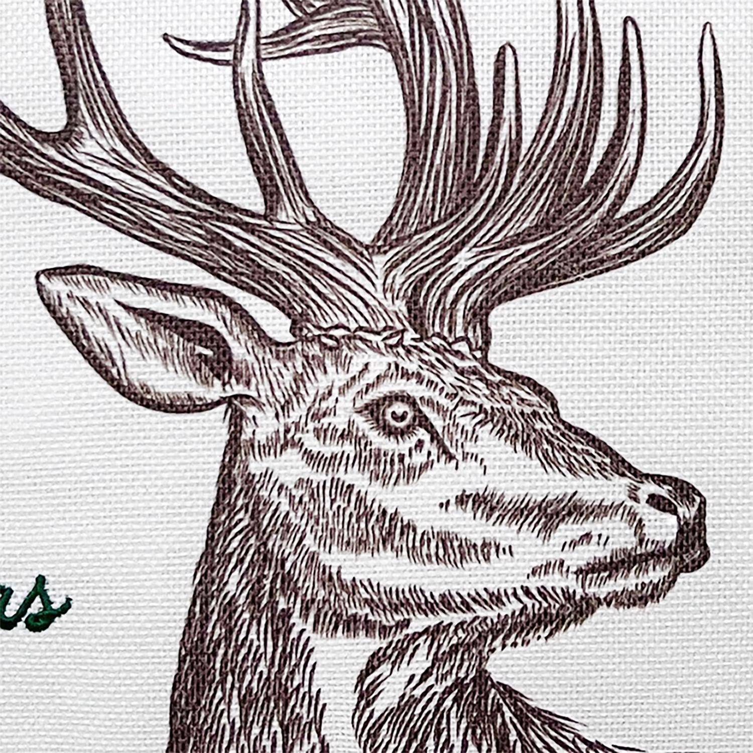 Angle. Celebrations - Celebrations Home Merry Christmas Deer Pillow 16 in. (Case of 4) - Brown|Green|White.