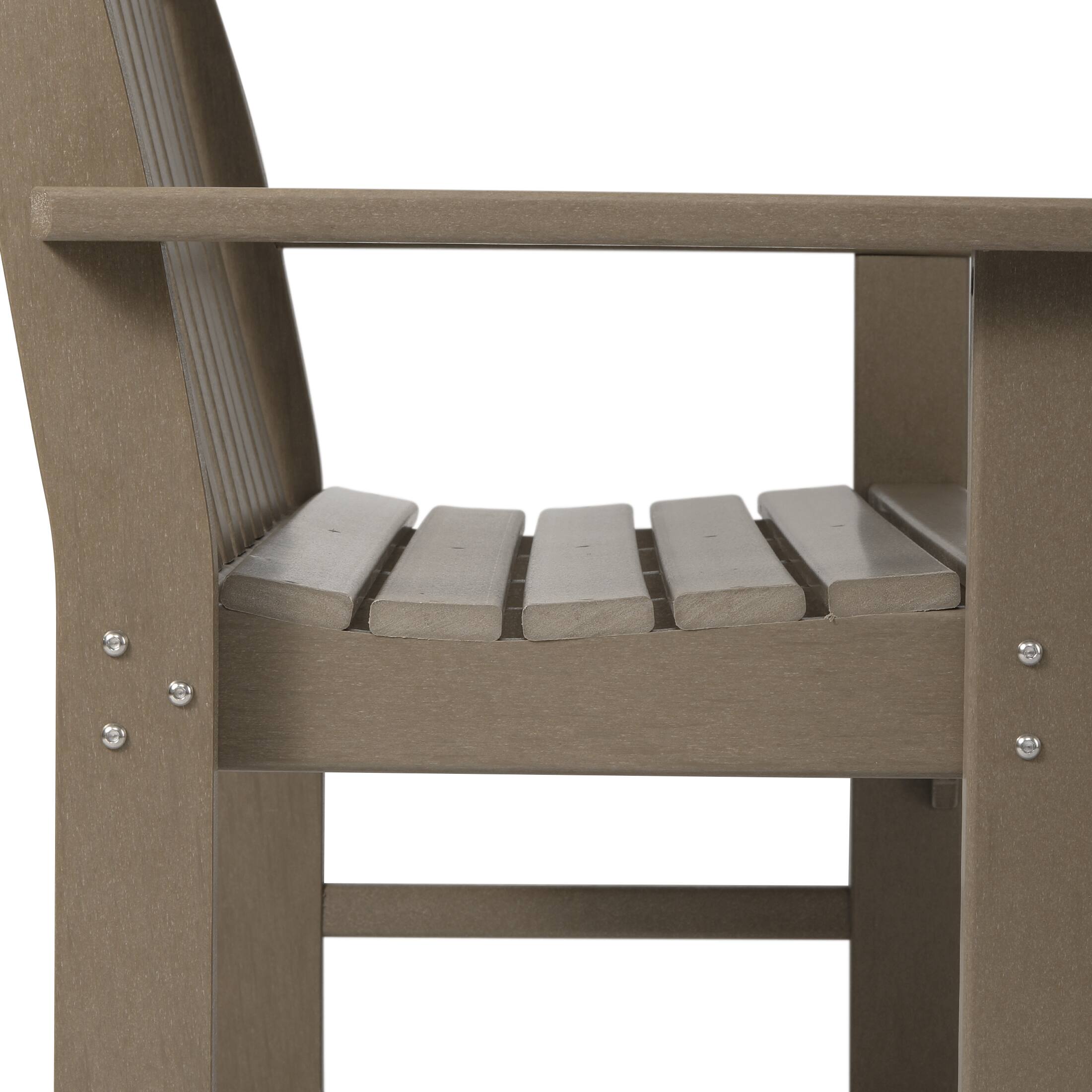 Alt View 6. WestinTrends - WestinTrends Malibu Outdoor 2-Person All-Weather HDPE Front Porch Garden Bench - Weathered Wood.