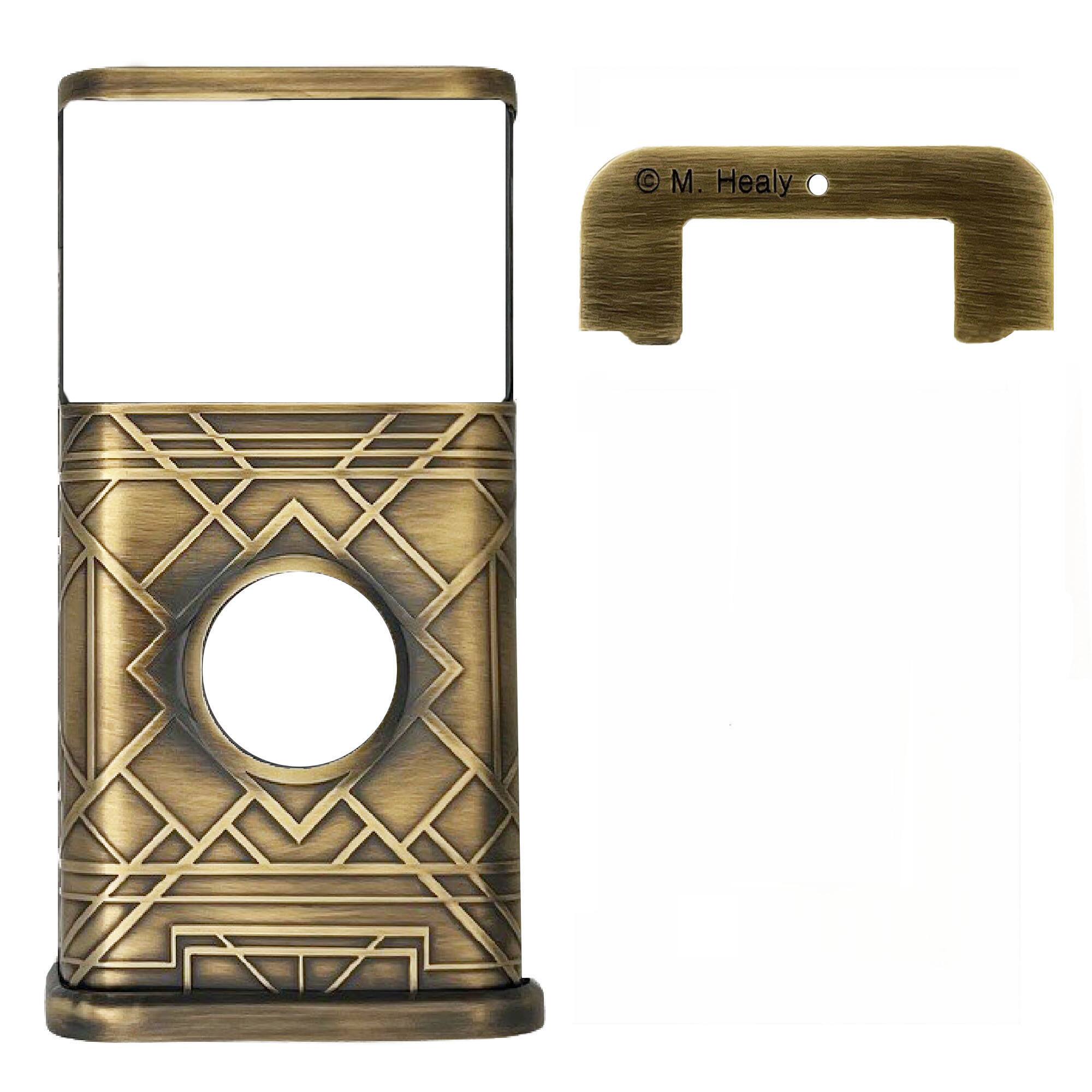 Back. Michael Healy - Art Deco Video Doorbell Cover (Ring Battery Doorbell 2024 Release) - Antique Brass.