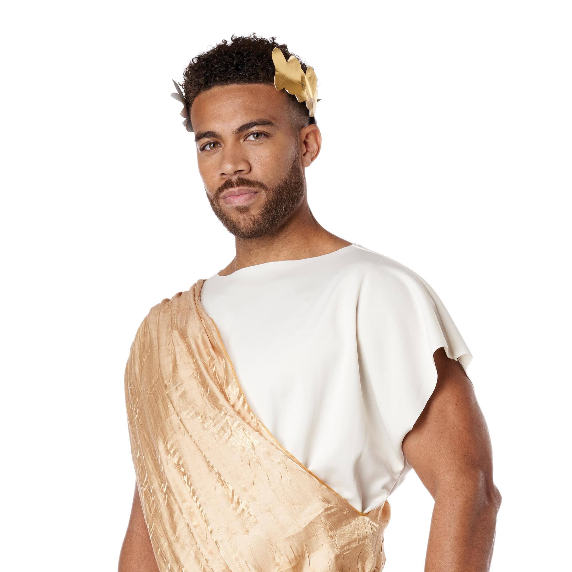 Alt View 1. California Costumes - Greek God Toga Plus Size Adult Costume - White.