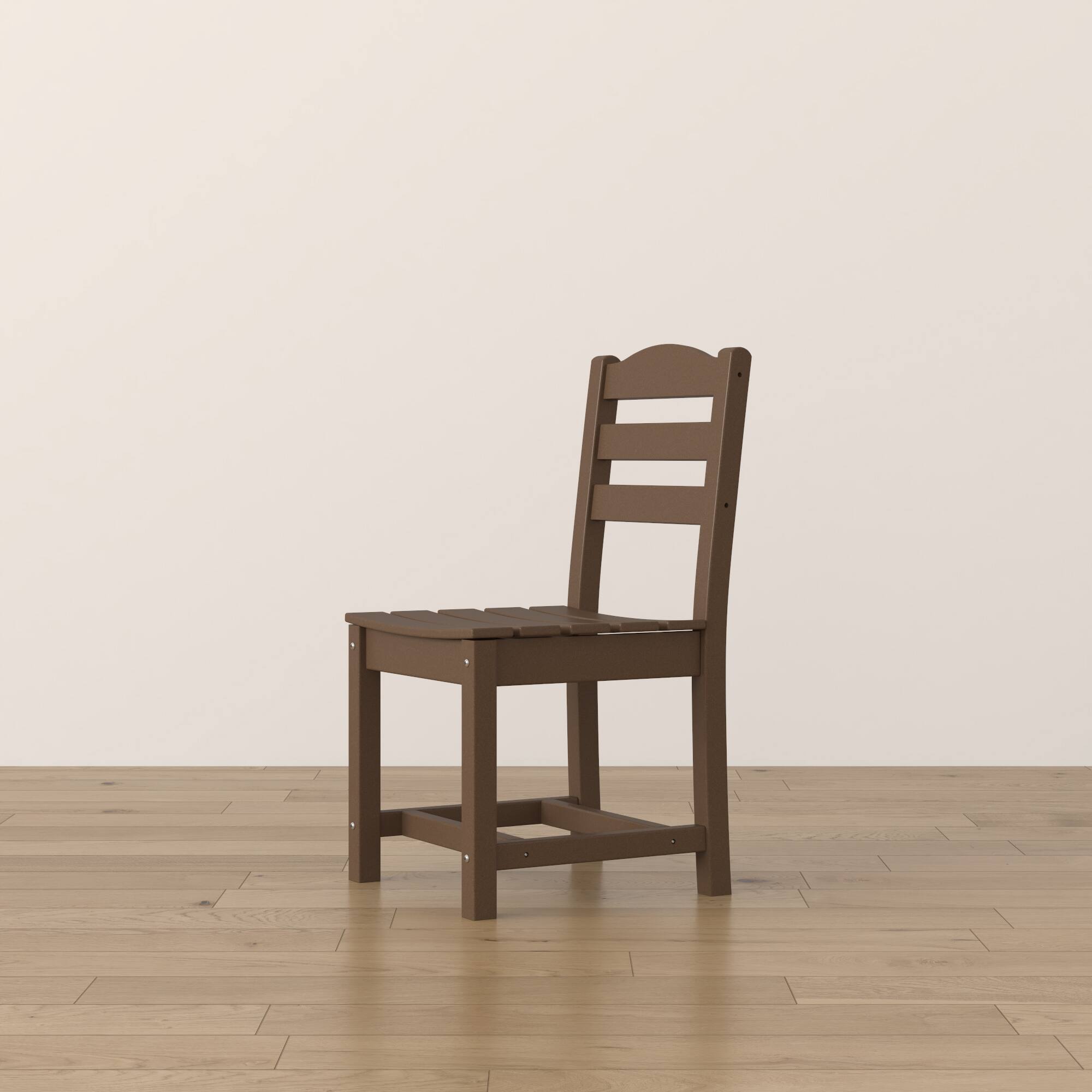 Alt View 8. Famapy - Pairs of HDPE Outdoor Armless Dining Chair - 4 Colors Weatherproof Patio Chair for Garden, Poolside 330LBS Capacity - Dark Brown.