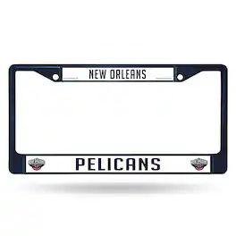 Rico Industries - New Orleans Pelicans NBA Licensed Chrome Metal License Plate Frame - Multi