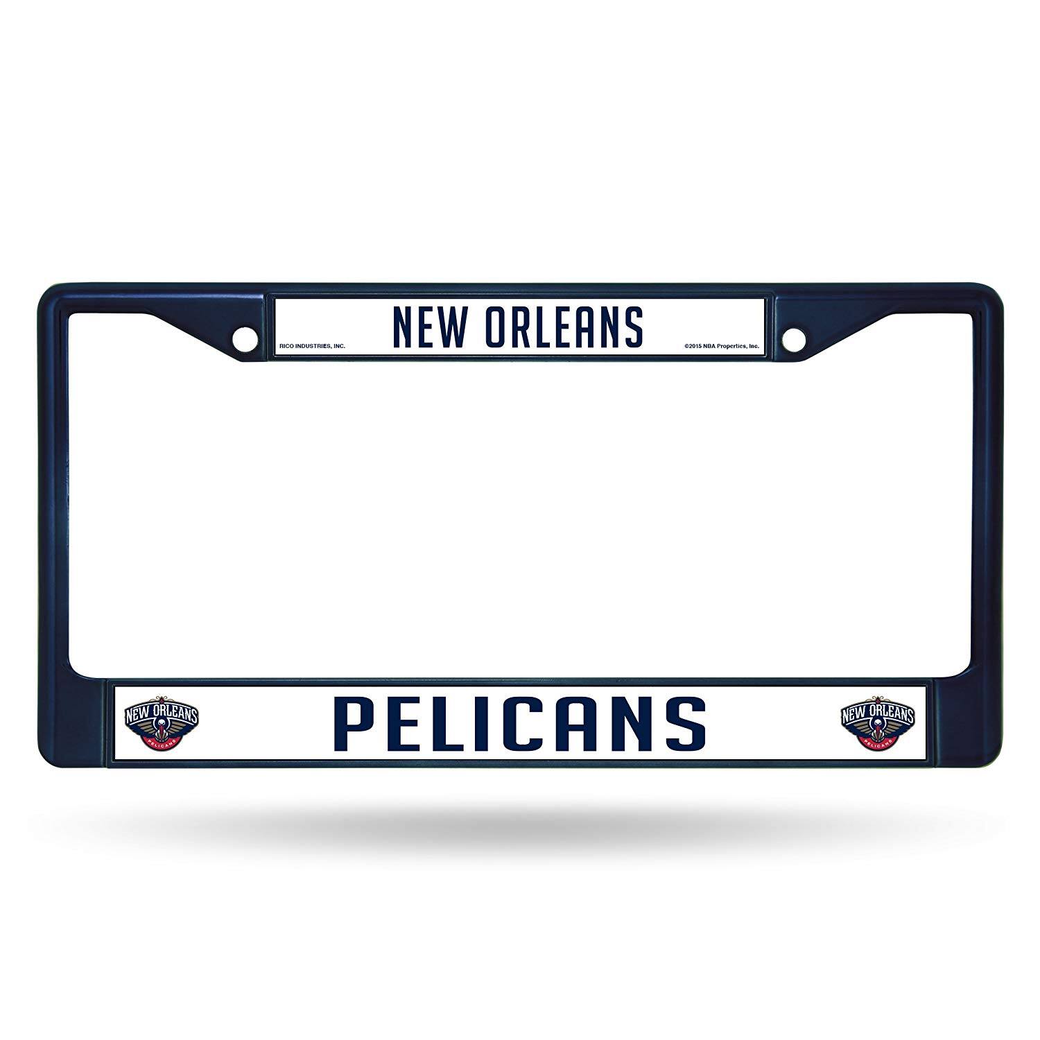 New Orleans Pelicans NBA Licensed Chrome Metal License Plate Frame