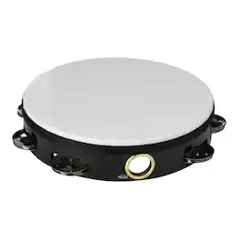 Remo - TA-5108-ML Economy Tambourine, 8" Diameter with 8 Pairs of Single-Row Jingles and Quadura Black Finish