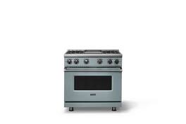Viking - Pro 7 Series 5.6 Cu. Ft. Freestanding Sealed 4 Burner LP Gas Convection Range/Griddle - November Sky - November Sky