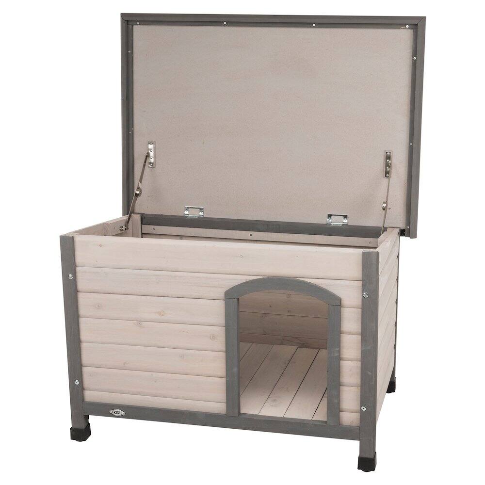 Alt View 4. TRIXIE - Natura Classic Dog House - Gray.