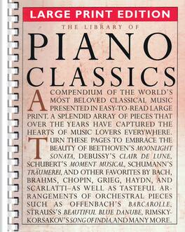 Music Sales America - Library of Piano Classics Large Print Edition Piano Solo Sheet Music – Classical Piano Songbook with 51 Pieces