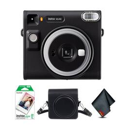 Fujifilm - INSTAX SQUARE SQ40 Camera (Black), Bag for instax SQ40, instax Film
