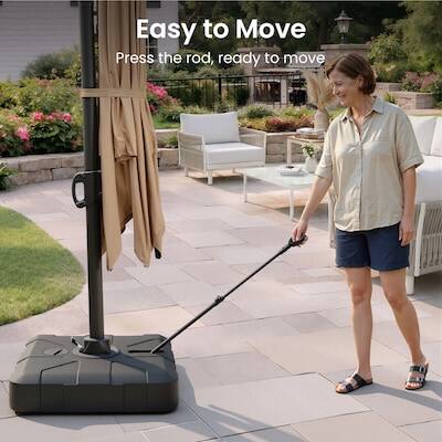 Easy to Move  
Press the rod, ready to move