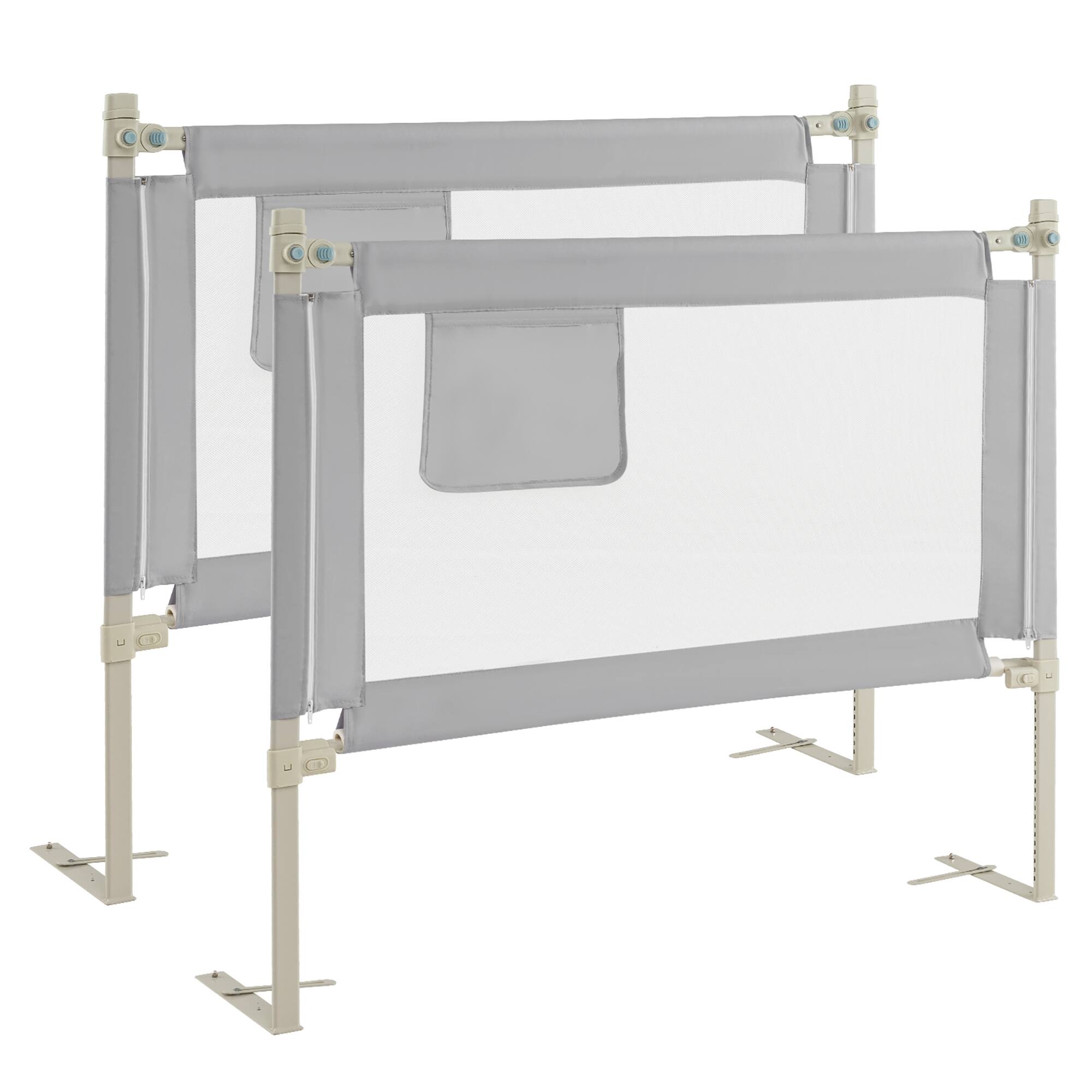 Gymax - 2PCS 47'' Bed Rails for Toddlers Vertical Lifting Baby Bed Rail Guard w/Lock - Gray price history on PriceWatchPro