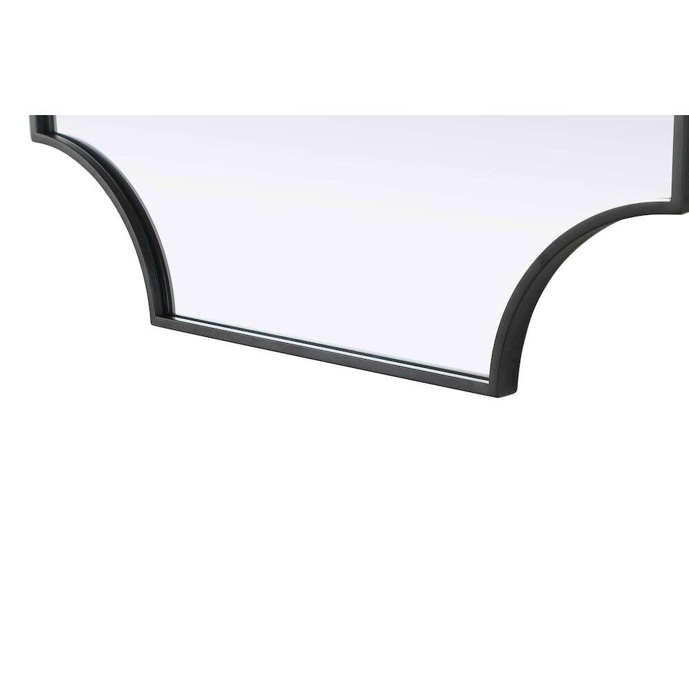 Alt View 4. Elegant Kitchen and Bath - Notched Metal Mirror 27x36 inch in Black - Black.