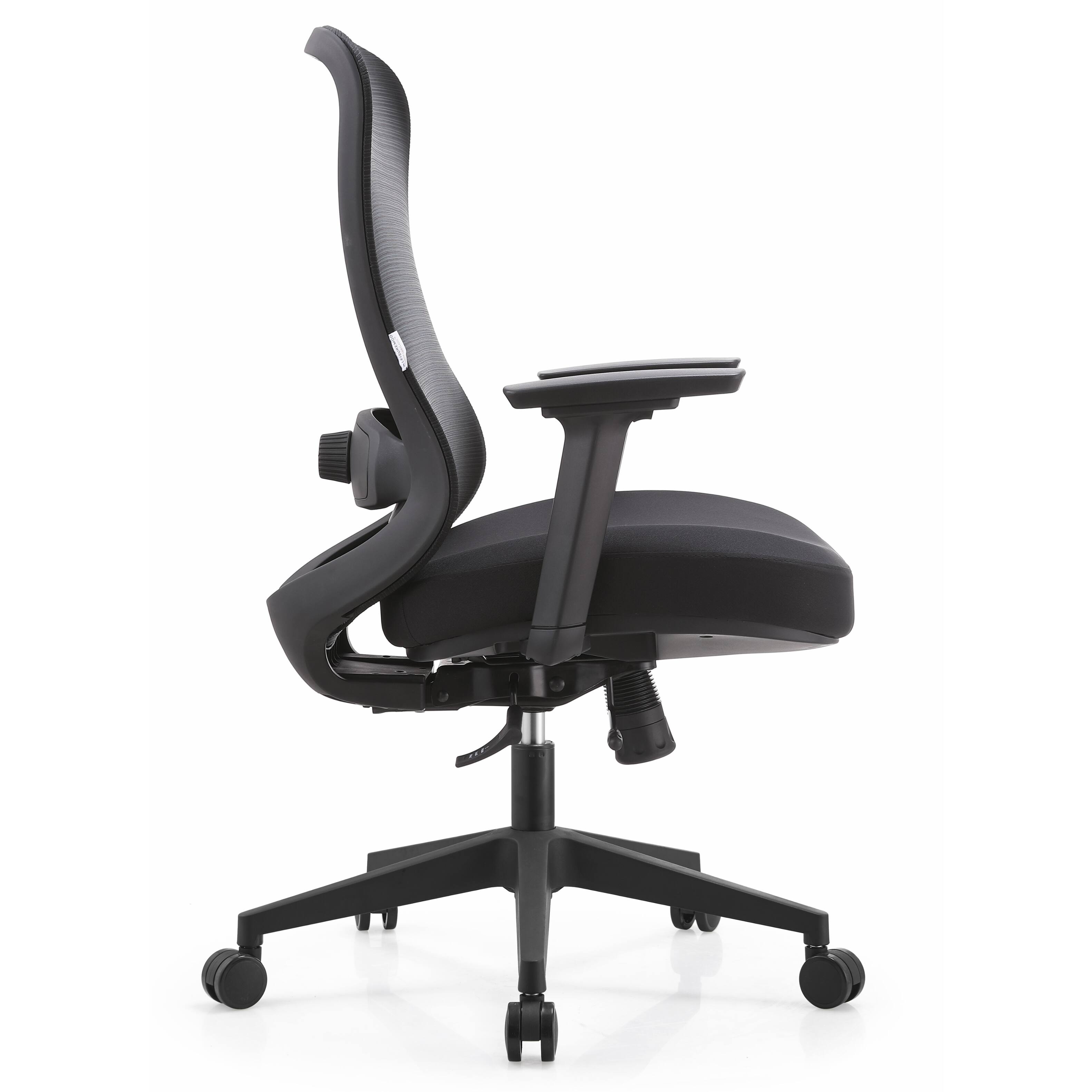 Alt View 2. LeisureMod - Ingram Modern Ergonomic Mesh Back Office Chair, Swivel Executive Computer Desk Chair with Wheels for Home Office - Black.