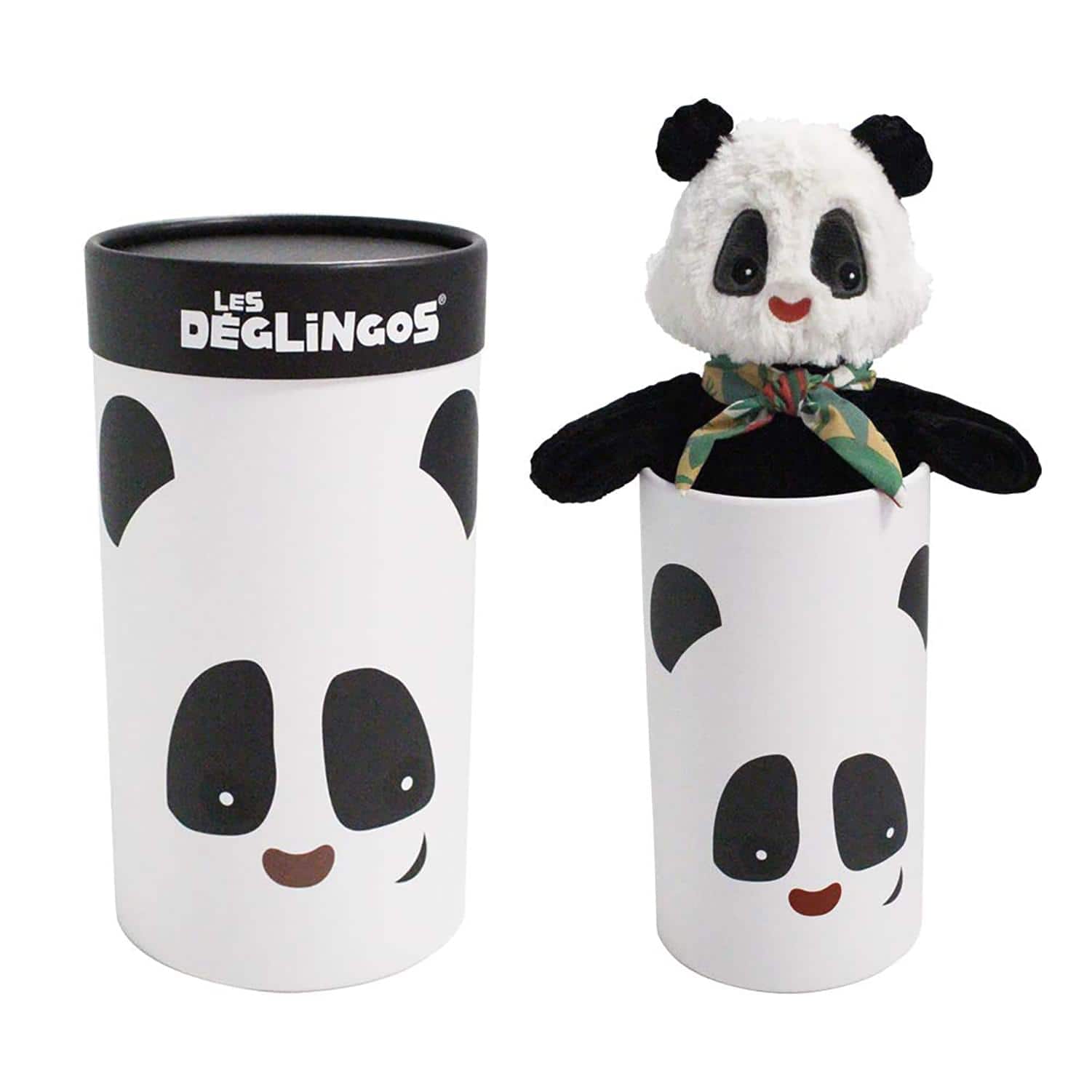 TriAction Toys - Les Deglingos Big Simply Plush Animal In Tube | Rototos the Panda - White